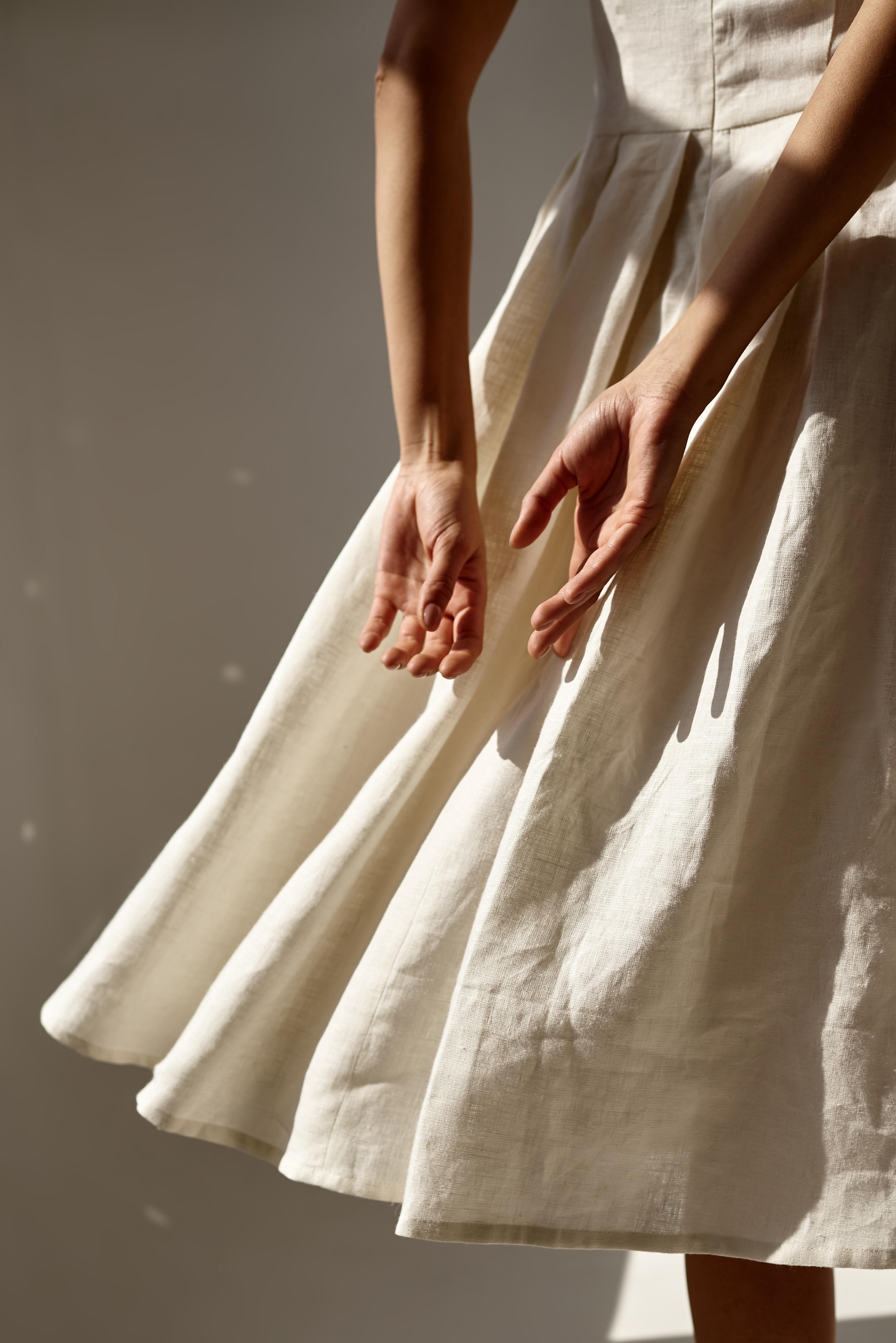 Sundress "Born free" in white