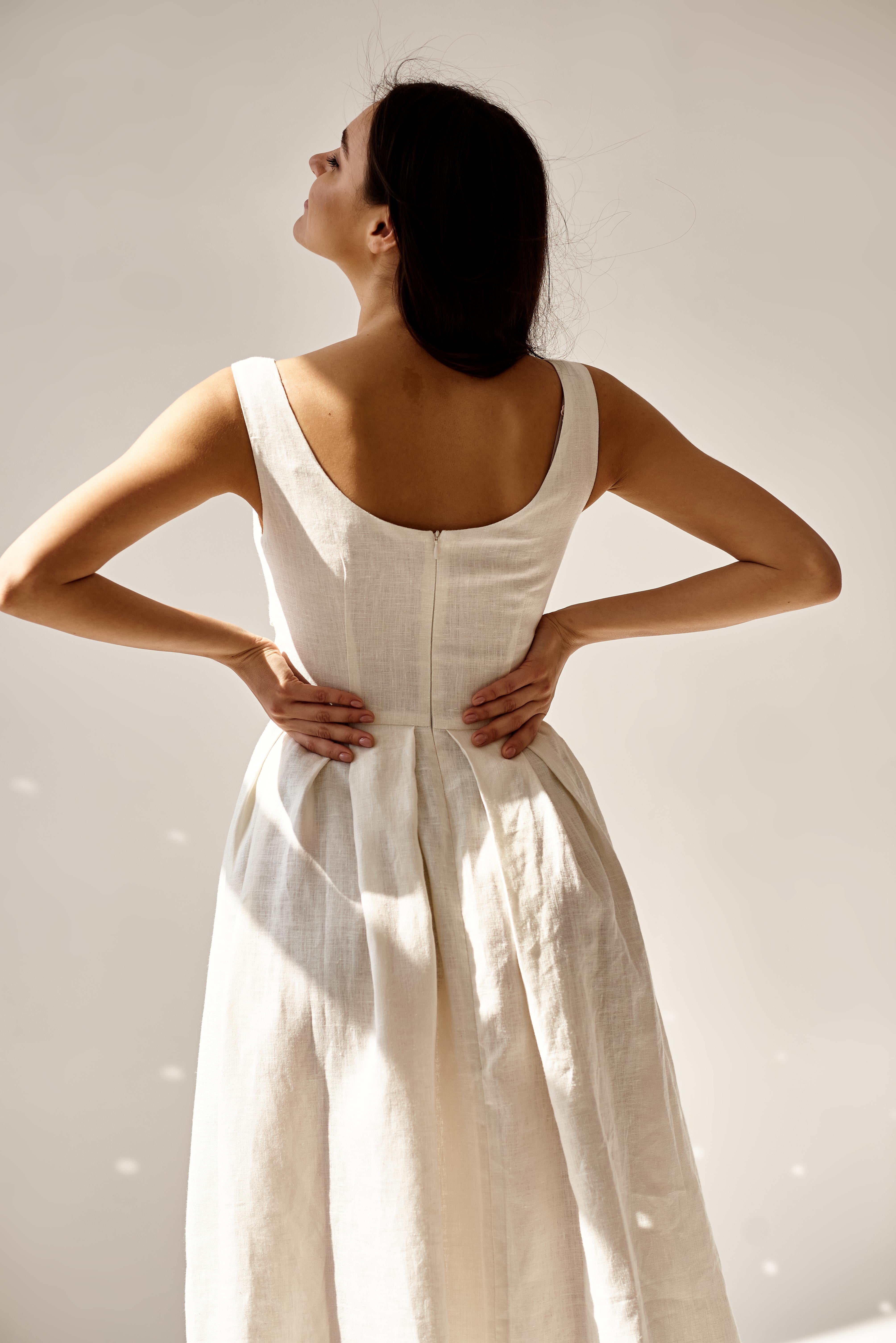 Sundress "Born free" in white