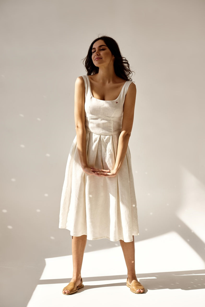 Sundress "Born free" in white